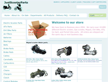 Tablet Screenshot of justscooterparts.com